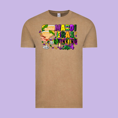Mardi Gras Drinking Team Margaritas Vintage Tee Designed By Cowgirlartshop