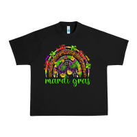 Black Mardi Gras rainbow and masks Urban Heavy Tee - HowdyJamesFarm
