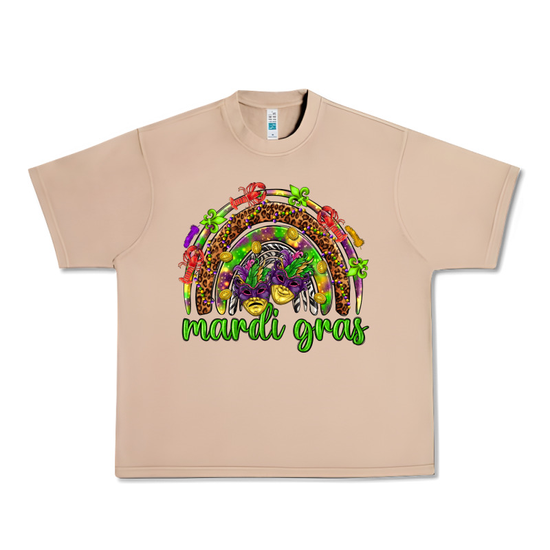 Mardi Gras Rainbow And Masks Urban Heavy Tee by HowdyJamesFarm | Teevron