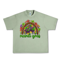 Oil Green Mardi Gras rainbow and masks Urban Heavy Tee - HowdyJamesFarm