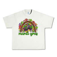 Pistachio Mardi Gras rainbow and masks Urban Heavy Tee - HowdyJamesFarm