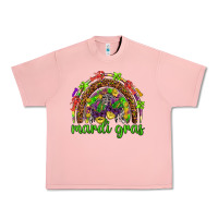 Salmon Mardi Gras rainbow and masks Urban Heavy Tee - HowdyJamesFarm
