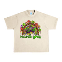 Sandshell Mardi Gras rainbow and masks Urban Heavy Tee - HowdyJamesFarm