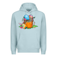 Blue Mist Easter Coffee Premium Hoodie - CowhideDigitalArt