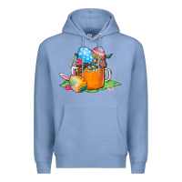 Colony Blue Easter Coffee Premium Hoodie - CowhideDigitalArt