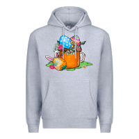 Heather Grey Easter Coffee Premium Hoodie - CowhideDigitalArt