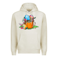 Oatmeal Heather Easter Coffee Premium Hoodie - CowhideDigitalArt