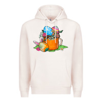 Pale Pink Easter Coffee Premium Hoodie - CowhideDigitalArt