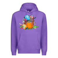 Purple Easter Coffee Premium Hoodie - CowhideDigitalArt
