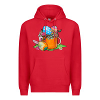 Red Easter Coffee Premium Hoodie - CowhideDigitalArt
