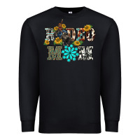 Black western rodeo bullfighter mom turquoise gemstones  sunflowers Premium Sweatshirt - BarkalooDesign