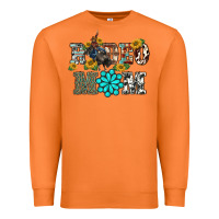 Carrot western rodeo bullfighter mom turquoise gemstones  sunflowers Premium Sweatshirt - BarkalooDesign