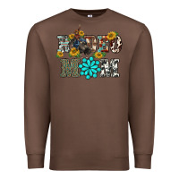 Chestnut western rodeo bullfighter mom turquoise gemstones  sunflowers Premium Sweatshirt - BarkalooDesign