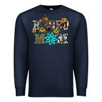 Navy western rodeo bullfighter mom turquoise gemstones  sunflowers Premium Sweatshirt - BarkalooDesign
