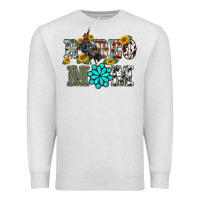 Oatmeal Heather western rodeo bullfighter mom turquoise gemstones  sunflowers Premium Sweatshirt - BarkalooDesign