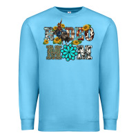 Ocean Blue western rodeo bullfighter mom turquoise gemstones  sunflowers Premium Sweatshirt - BarkalooDesign