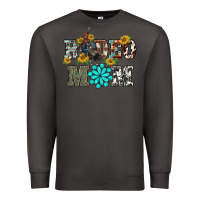 Smoke western rodeo bullfighter mom turquoise gemstones  sunflowers Premium Sweatshirt - BarkalooDesign