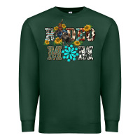 Sports Green western rodeo bullfighter mom turquoise gemstones  sunflowers Premium Sweatshirt - BarkalooDesign