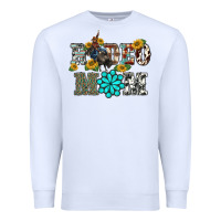 White western rodeo bullfighter mom turquoise gemstones  sunflowers Premium Sweatshirt - BarkalooDesign