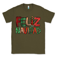 Army Green Feliz Navidad our lady of Guadalupe Christmas Classic Tee - Jasminsmagicworld