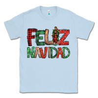 Dusty Blue Feliz Navidad our lady of Guadalupe Christmas Classic Tee - Jasminsmagicworld