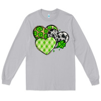 Moon Dust St. Patrick's Day cowhide hearts Long Sleeve Tee - OliviaCreatesArt