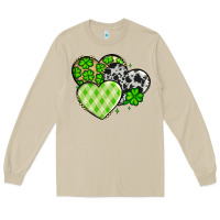Mushroom St. Patrick's Day cowhide hearts Long Sleeve Tee - OliviaCreatesArt