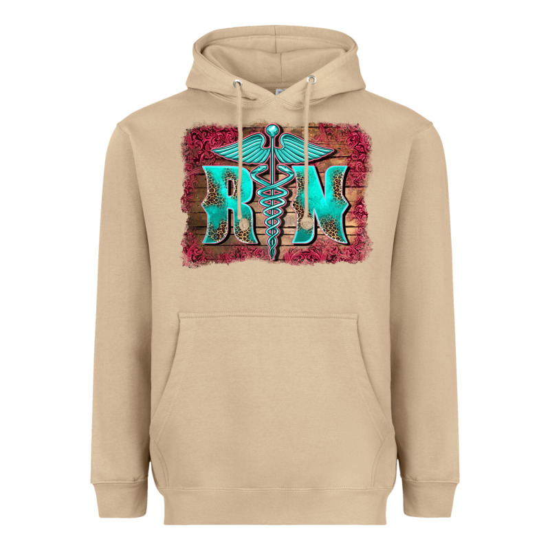 Registered Medical Symbol Nurse Background Heavyweight Hoodie by BarkalooDesign | Teevron