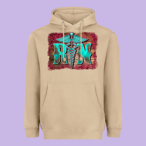 Registered Medical Symbol Nurse Background Heavyweight Hoodie Designed By Barkaloodesign