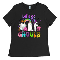 Black Let's go ghouls Ladies Tee - NancyCooperArtShop