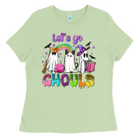 Matcha Let's go ghouls Ladies Tee - NancyCooperArtShop