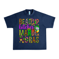 Navy Bead up bitches it's Mardi Gras Urban Heavy Tee - HowdyJamesFarm