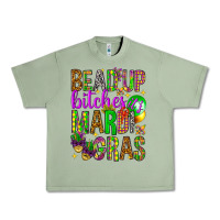 Oil Green Bead up bitches it's Mardi Gras Urban Heavy Tee - HowdyJamesFarm