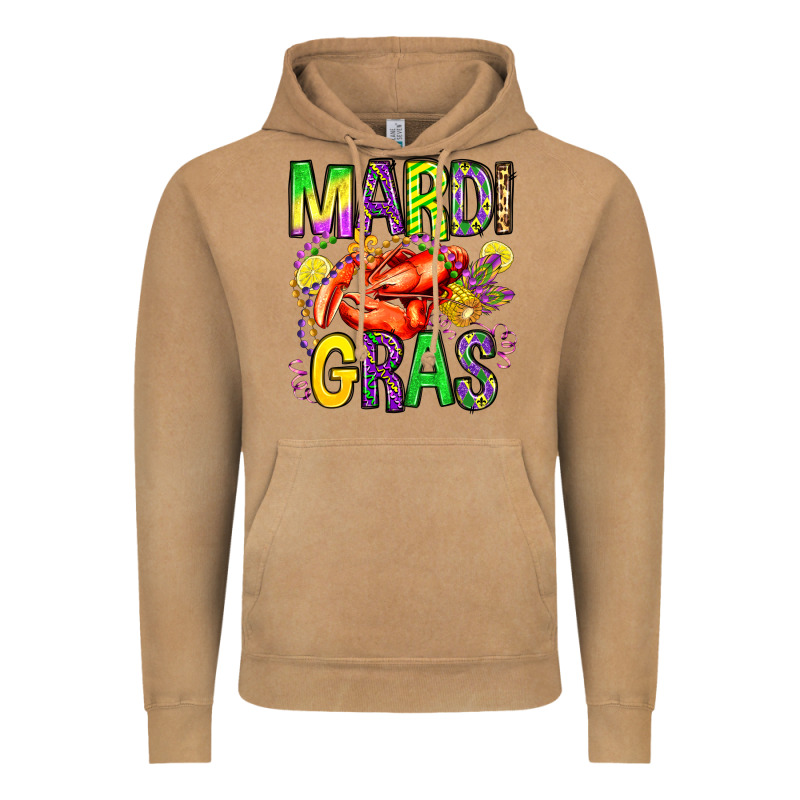 Mardi Gras Crawfish Olivia Vintage Hoodie by OliviaCreatesArt | Teevron