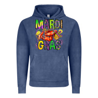 Vintage Denim mardi gras crawfish olivia Vintage Hoodie - OliviaCreatesArt