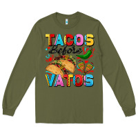 Army Green Tacos before Vatos Valentine's Day Long Sleeve Tee - FaDigitalArtStudio