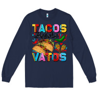 Navy Tacos before Vatos Valentine's Day Long Sleeve Tee - FaDigitalArtStudio