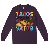 Plum Tacos before Vatos Valentine's Day Long Sleeve Tee - FaDigitalArtStudio