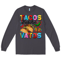 Smoke Tacos before Vatos Valentine's Day Long Sleeve Tee - FaDigitalArtStudio