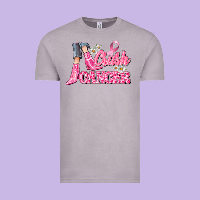 Crush Cancer Vintage Tee Designed By Cowgirlartshop