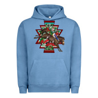 Pigment Pebble Blue aztec rodeo christmas Urban Hoodie - AdoDesignShop