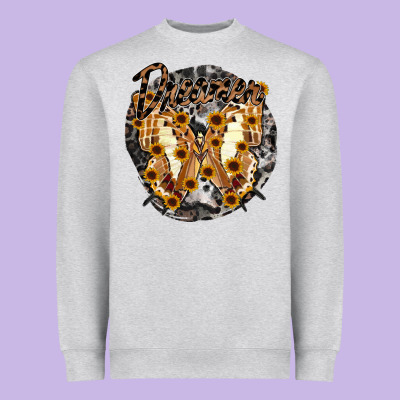 Dreamer Butterfly Heavyweight Sweatshirt Designed By Racoondesign