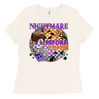 Bone Nightmare before the coffee halloween Ladies Tee - NancyCooperArtShop