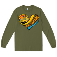 Army Green Bus Driver Off Duty Heart Long Sleeve Tee - Jasminsmagicworld