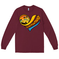 Burgundy Bus Driver Off Duty Heart Long Sleeve Tee - Jasminsmagicworld