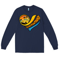 Navy Bus Driver Off Duty Heart Long Sleeve Tee - Jasminsmagicworld