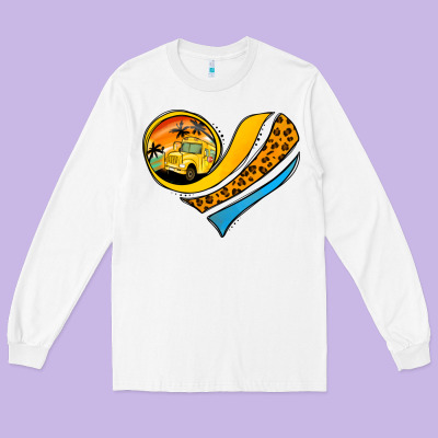 Bus Driver Off Duty Heart Long Sleeve Tee Designed By Jasminsmagicworld