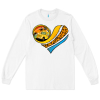 White Bus Driver Off Duty Heart Long Sleeve Tee - Jasminsmagicworld