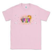 Bubblegum Pink summer vibes with birds Classic Tee - TumblerDesignByShophia