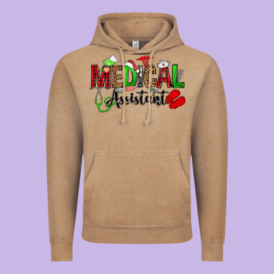 Medical Assistant Christmas Vintage Hoodie Designed By Oliviacreatesart